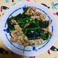 ﾁｲﾁｬﾝﾏﾏ's cooksnap of when they made 肉入り☆三つ葉のピリ辛ごまポン和え.