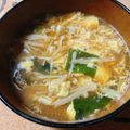 のんべぇヒロ's cooksnap of when they made えのきとわかめの卵入り味噌汁♪.