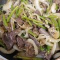 ☆ゆかねえさん☆'s cooksnap of when they made にんにくの茎と牛肉のスタミナ甘辛炒め.