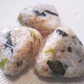 amm46's cooksnap of when they made 野沢菜とおかかのおにぎり.