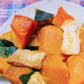 みゆ0218's cooksnap of when they made 水なしレンジでカボチャと油揚げの煮物.