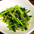 お弁当作り×3人分！'s cooksnap of when they made ほうれん草とじゃこのごま油炒め.