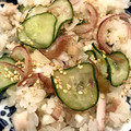 かつぞう☆'s cooksnap of when they made 夏！アジとキュウリの混ぜ寿司.