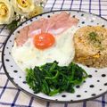 toraちゃん♪'s cooksnap of when they made 朝食しっかり食べよう★ハムエッグ.