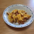 ♡りっくんママ♡'s cooksnap of when they made 厚切ベーコンとチーズのスクランブルエッグ.