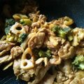 momoazeru's cooksnap of when they made 豚肉とレンコンのオイカレー炒め 温玉のせ.