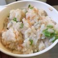 ゆいまーるん's cooksnap of when they made とろみコツあり！離乳食！オクラ鮭がゆ.