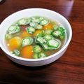らむちゃんの中の人's cooksnap of when they made オクラとトマトのスープ.