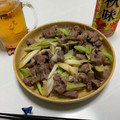 のんべえオヤジ's cooksnap of when they made (簡単)豚かしらとネギの塩炒め.