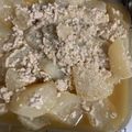 あみさき's cooksnap of when they made 大根のホッコリ味噌そぼろ煮.
