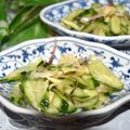 mielle's cooksnap of when they made 湯葉・きゅうり・茗荷の酢の物.