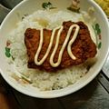 クックBNQ5PD☆'s cooksnap of when they made 3分！ﾌﾗｲﾄﾞﾁｷﾝのポン酢マヨ丼.