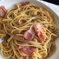 sora_h's cooksnap of when they made 簡単♪なめ茸とベーコンの和風パスタ.