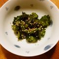 フレッシュトマト's cooksnap of when they made ゴーヤと焼き揚げ入り甘酢タレ和え.
