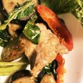 ShidouMama's cooksnap of when they made バジル香る♪鶏肉と夏野菜のガリマヨ炒め.