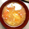 tetricot's cooksnap of when they made トマトとふわふわ卵のお味噌汁☆.