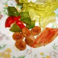白いぐれーぷ's cooksnap of when they made 魚肉ソーセージとカニカマ焼肉のタレ味です.