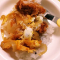 ぺたんこクマ's cooksnap of when they made 簡単！ミニひれかつどん☆とろとろ玉葱.