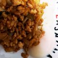 ミニモンJr's cooksnap of when they made 鶏ひき肉のオイスター丼.