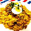 U☆kaoru's cooksnap of when they made 豚バラで美味☆カレー炒飯（ドライカレー）.