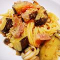 えり｡˚✩'s cooksnap of when they made 秋茄子ときのこのトマトクリームパスタ.