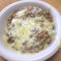 みおみお¨̮'s cooksnap of when they made 一人ランチに。納豆チーズ丼.