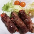 ちかﾁｬﾝ☆'s cooksnap of when they made ピーマンと人参の牛肉巻き.