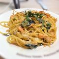 たけのこ！！！！！'s cooksnap of when they made ほうれん草と鮭のクリームパスタ.