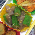 nosso's cooksnap of when they made オクラ細切蒟蒻胡麻和え.