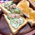 フジぽん's cooksnap of when they made 塩づけキュウリサンド(^з^)-☆.