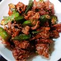 ＭＩ−ＳＡＮ's cooksnap of when they made ＊簡単＊ オクラと牛肉炒め.