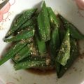 クックPW9C2T☆'s cooksnap of when they made 美味しいオクラのごま和え.