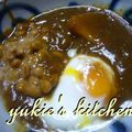 yukiはぴ's cooksnap of when they made 関西人にも大好評♡ネバネバ♪釜たまカレー納豆.