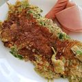 ユーロン's cooksnap of when they made お弁当に！お好み焼き風玉子焼き♪.