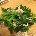 ねみねみ's cooksnap of when they made つるむらさきとしらすのポン酢和え.