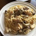 ガッちやん's cooksnap of when they made サラダチキンとしめじのクリームパスタ♡.