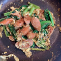 yur1520's cooksnap of when they made 小松菜とウインナーと玉子のマヨネーズ炒め.