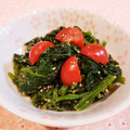 Richland☆Y's cooksnap of when they made ほうれん草とミニトマトの胡麻和え.
