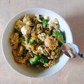 ちさもぐ's cooksnap of when they made お一人様ランチ♡アボカドベーコン豆腐丼♪.
