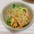 はる❁﻿'s cooksnap of when they made もやしときゅうりのナムル(*'ω'*).