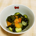 やっぺ841's cooksnap of when they made 柿ときゅうりのマイルド☆酢の物.