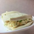 ぴか08's cooksnap of when they made 糖質オフ☆高野豆腐パンでマヨ鮭たまサンド.