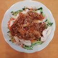 ぶりクン's cooksnap of when they made リンゴ香るねぎだれのバンバンジー風.