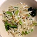 caruga's cooksnap of when they made もやしと小松菜の梅しらすあえ.