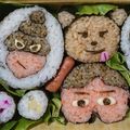 もこもこtrain's cooksnap of when they made キャラ巻寿司☆クマ.