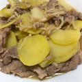 黄金の輝き亭's cooksnap of when they made 長ネギとじゃがいもの味噌チーズ焼き.