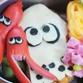 みき☆ハチ's cooksnap of when they made スプラトゥーン・イカのキャラ弁♪.