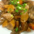 yukaf's cooksnap of when they made 牛肉とごぼうとれんこんの煮物.