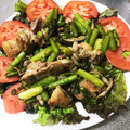 cookjijii's cooksnap of when they made 鶏肉とアスパラの黒胡椒炒め.