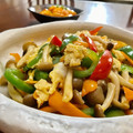 Superlittleboo's cooksnap of when they made ピーマンとしめじの卵炒め.
